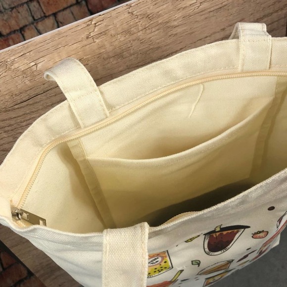 Boba Tote Bag Bubble Tea Design Shopping Tote - Picture 5 of 9